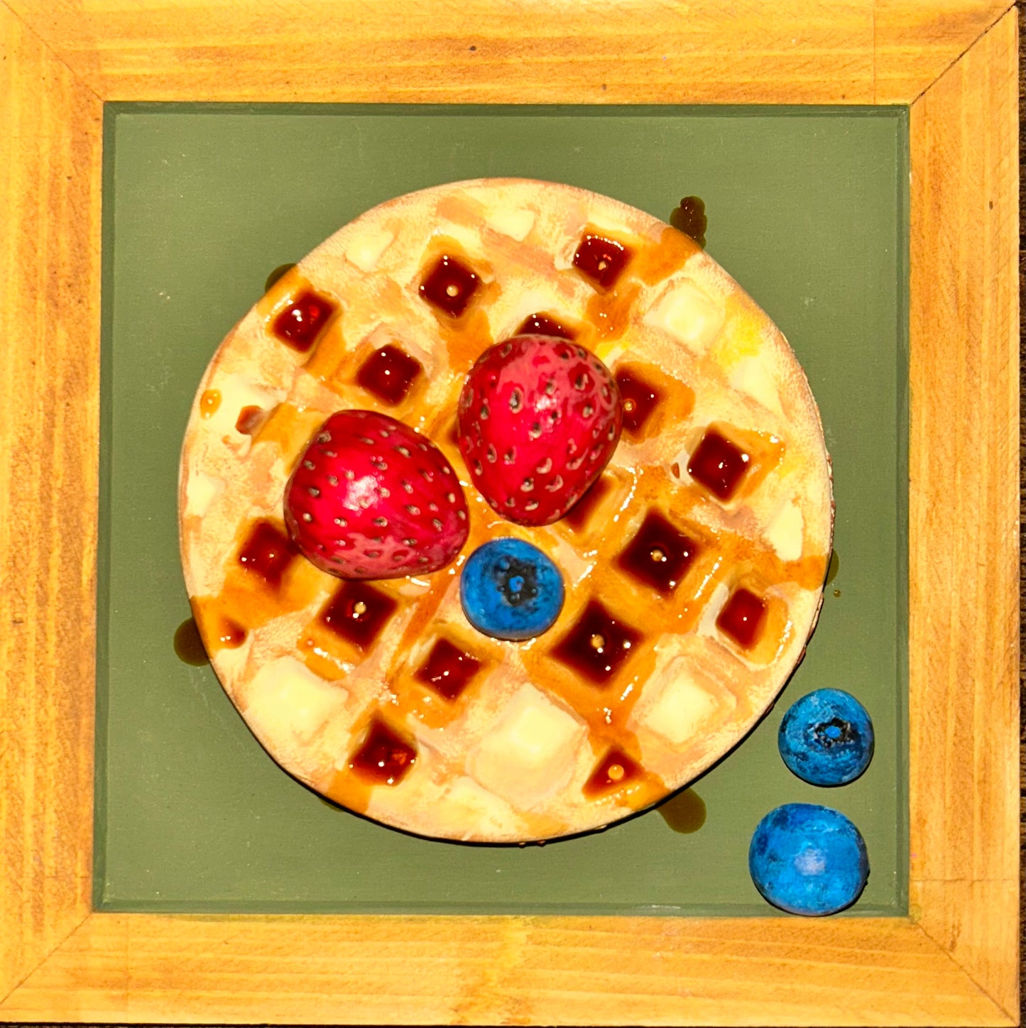 Waffle with Strawberries & Blueberries