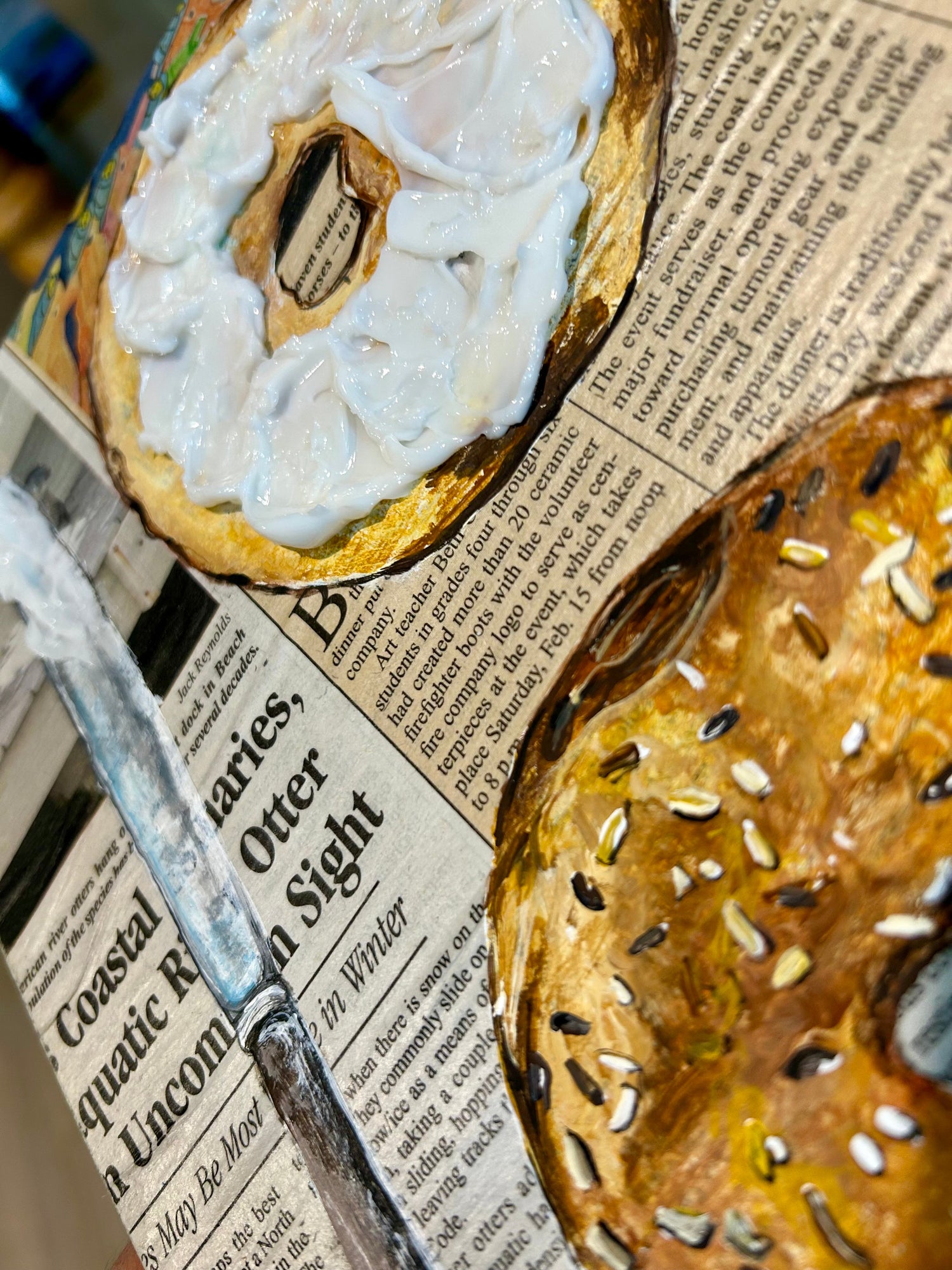 Impasto/Newspaper Art