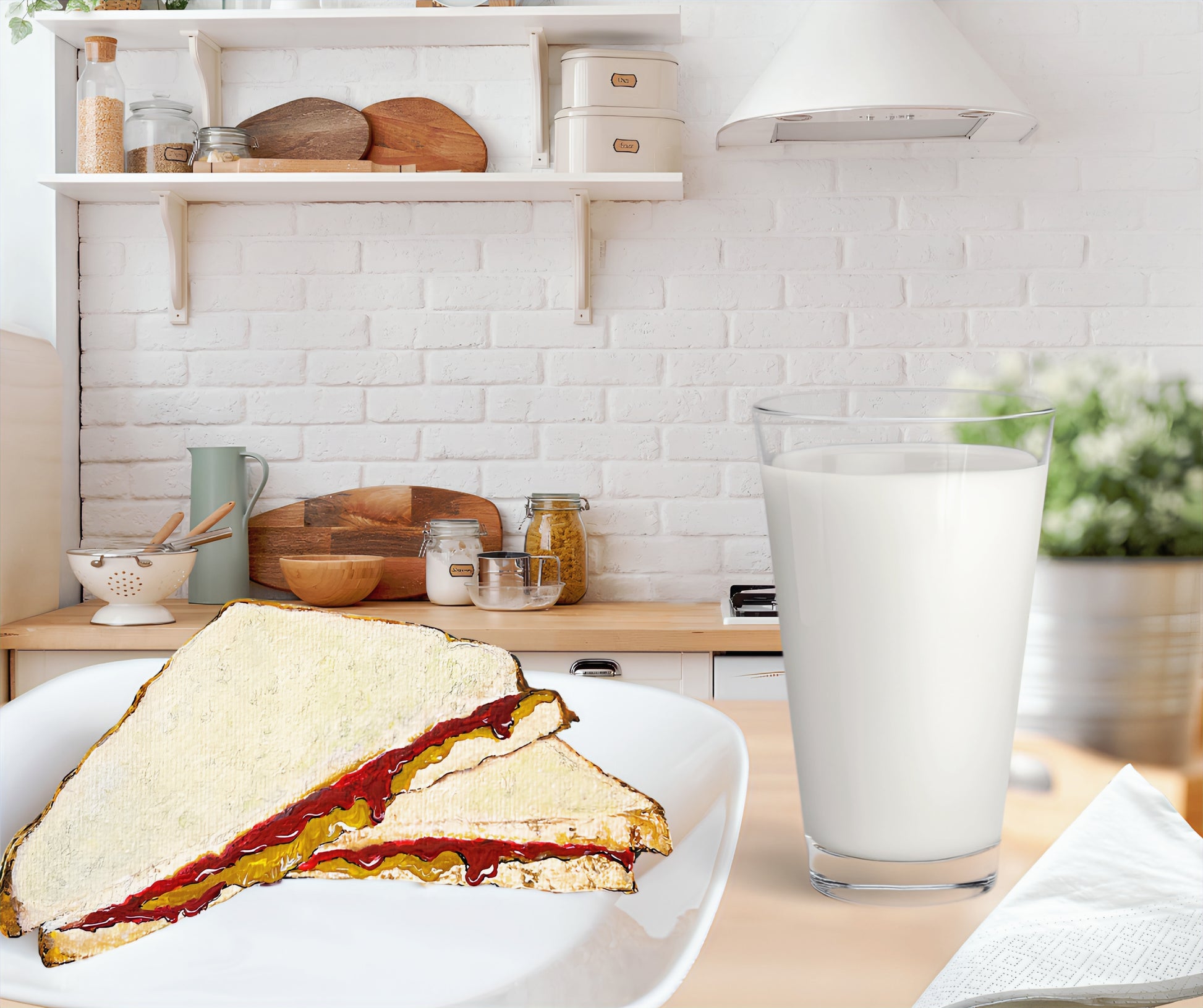 PB&J in a realistic setting image 0