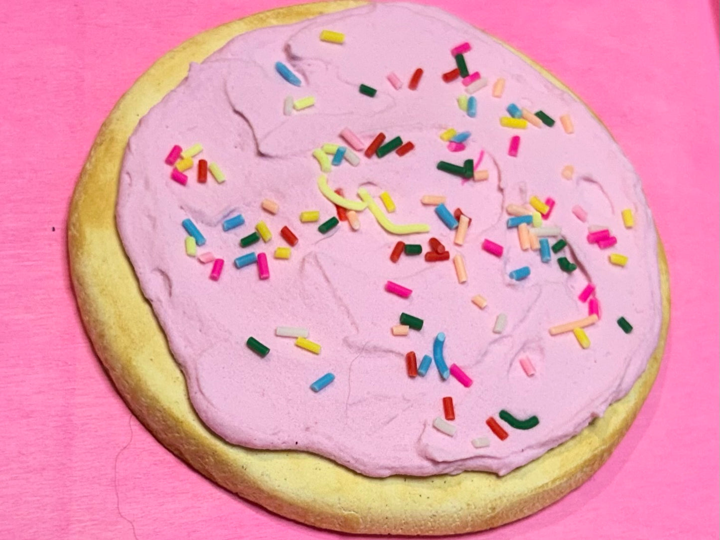 Pink Frosted Cookie