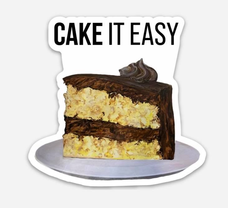 Cake it easy - 3" STICKER image 0